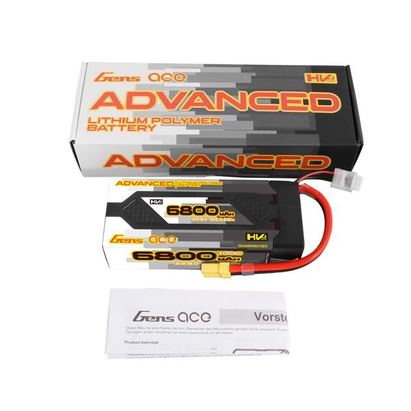 Акумулятор до дрону батарея для квадрокоптера Gens Ace LiPo Advanced 6800mAh 100C 22.8V 6S 1P EC5 Hardcase (GEA68006S10E5) GEA68006S10E5 фото