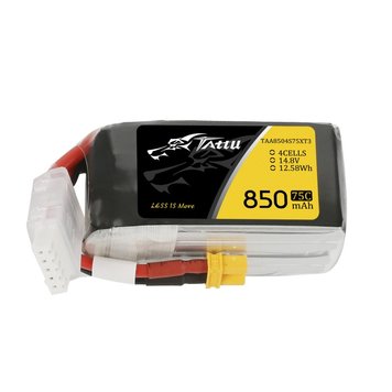 Акумулятор до дрону батарея для квадрокоптера Tattu 850 mAh 14.8V 75C 4S 1P Lipo XT30 (TAA8504S75X3) TAA8504S75X3 фото