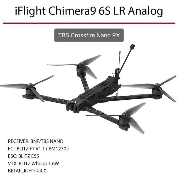 Дрон 9" аналог FPV iFlight Chimera9 6S LR Analog (TBS NANO), химера 9 квадрокоптер Chimera 9 Chimera9 6S LR фото