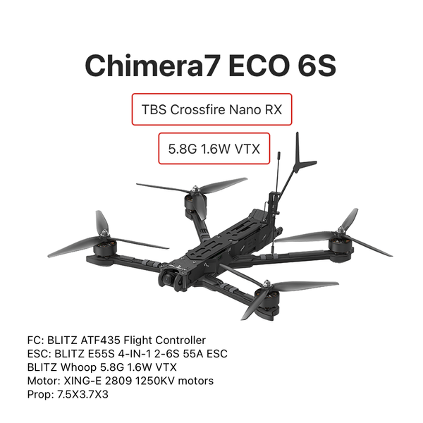 Дрон FPV iFlight Chimera7 ECO 7" 6S 5.8G 1.6W TBS NANO 050723102 фото