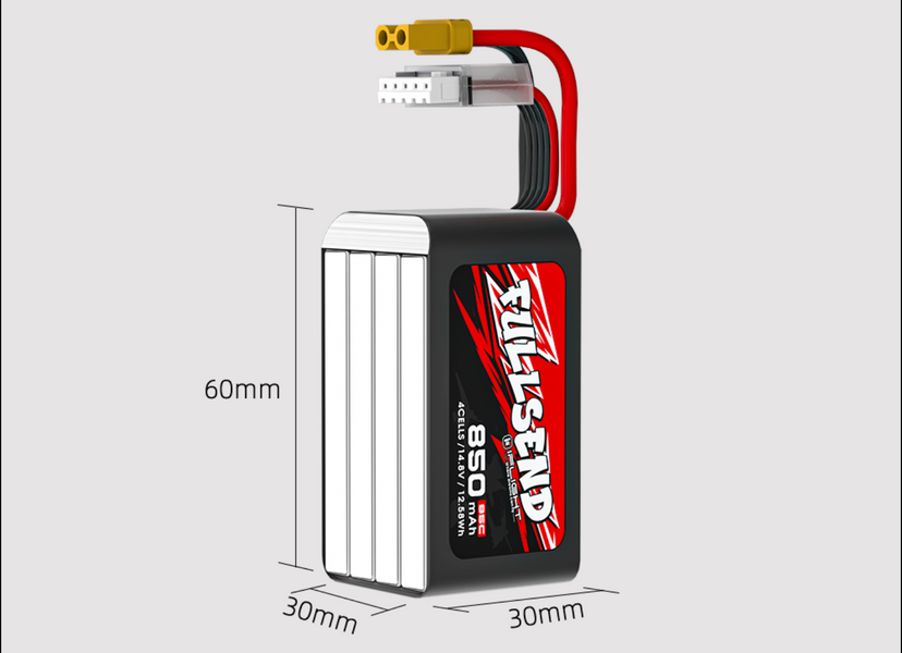 Аккумулятор для дрона Fullsend 4S 850mAh 95C Battery- XT30 LB07441 фото