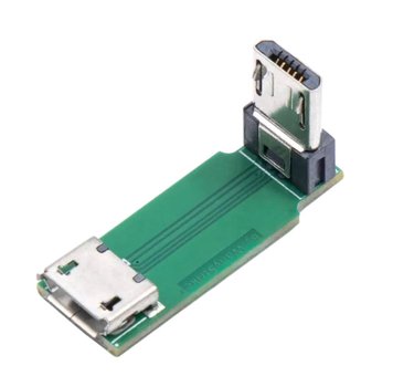 Коннектор L-Type Adapter Plate Micro USB Male to Female C006559 фото