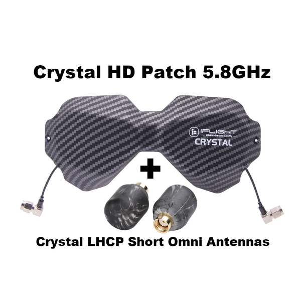 Антена iFlight Crystal HD Patch 5.8GHz 9 dBi для очков DJI FPV Goggles V1 або V2 Directional Antenna + Crystal LHCP Short Omni Antennas V009147+V009204 фото