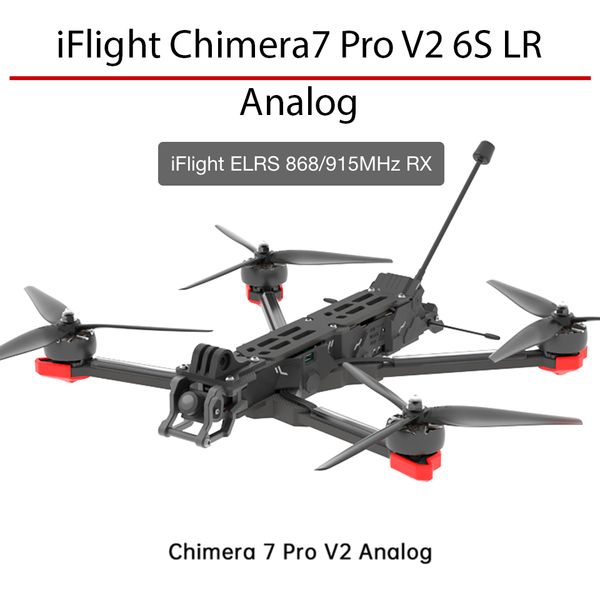 Дрон 7" аналог FPV iFlight Chimera 7 Pro V2 6S LR Analog (ELRS), химера 7 квадрокоптер Chimera7 Chimera7 Pro V2 6S LR фото