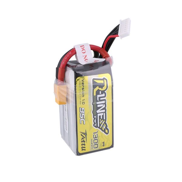 Аккумулятор к дрону FPV батарея для квадрокоптера Tattu R-Line LiPO 22,2V 1300 mAh 6S 1P 95C XT60 (TAA13006S95X6) V 1.0 TAA13006S95X6 фото