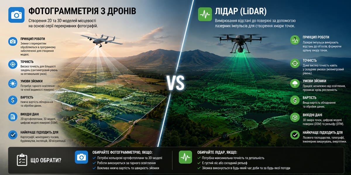 фотограммметрия vs лидер какая разница и что выбрать